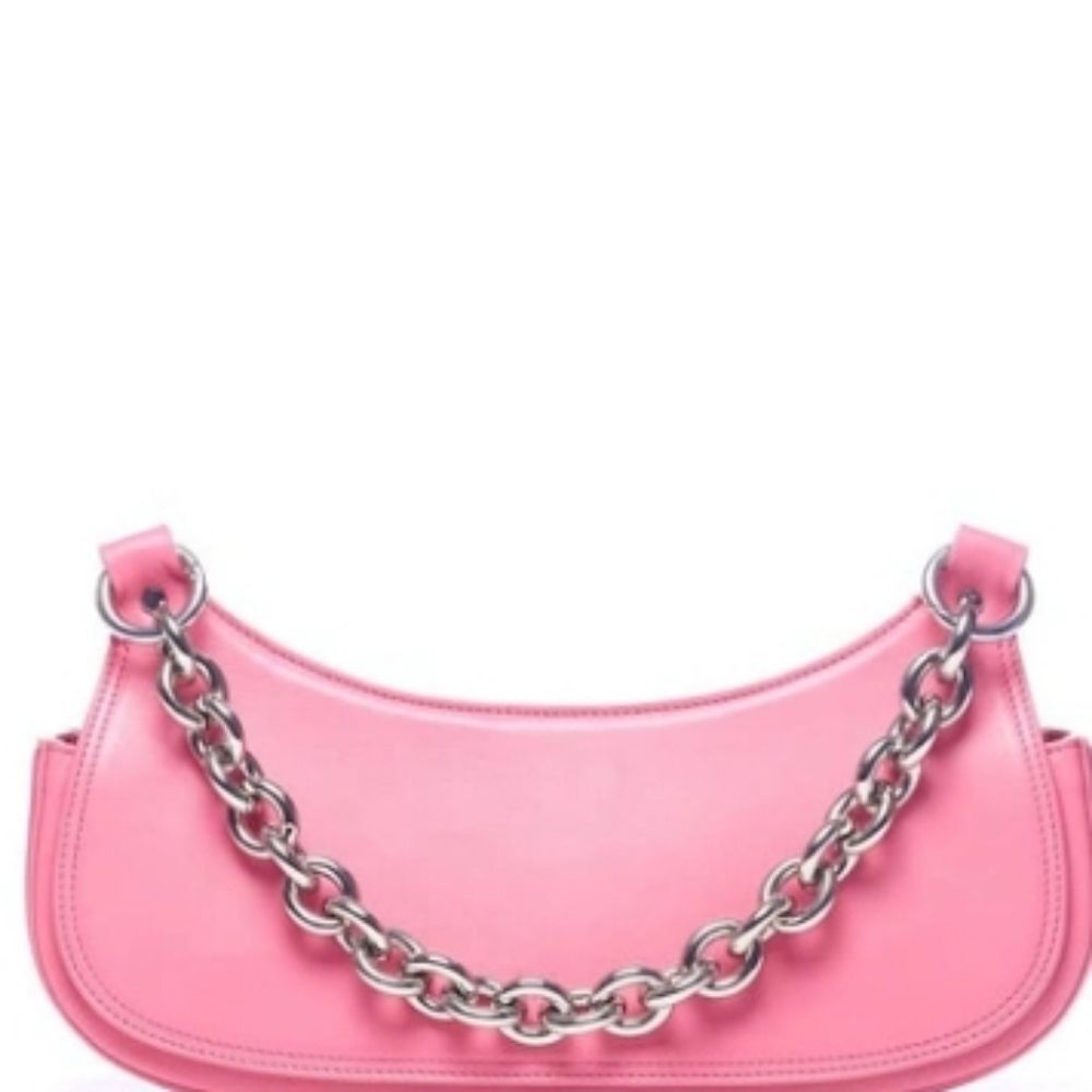 Behno Tilda Nappa Saddle Baguette Pink NWT - Picture 4 of 10